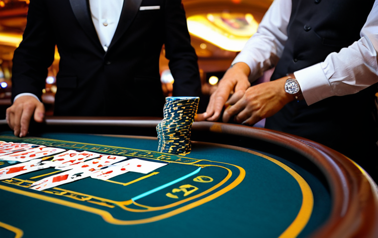 카지노 딜러 연봉 협상 성공 사례 - Confident Croupier**

"A confident, fully clothed croupier in appropriate professional attire, seate...