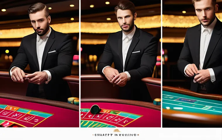카지노 딜러로 일하며 얻는 장단점 - Here are three detailed image prompts in English, inspired by the provided text about a casino croup...